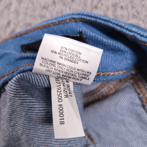 EXPRESS Jeans Size 12 70's Flare Mid Rise Blue Stretch Denim 32x33 NEW - Picture 7 of 13